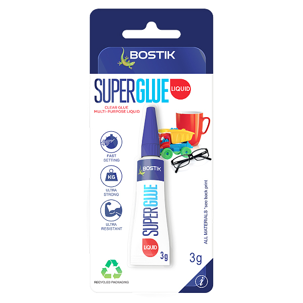 bostik diy new zealand repair super glue liquid product image