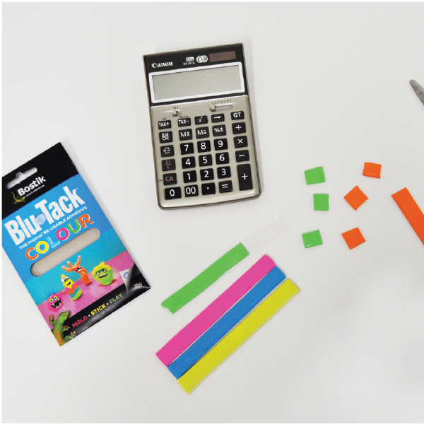 Bostik-DIY-Australia-tutorial-Blu-Tack-Calculator-step-2