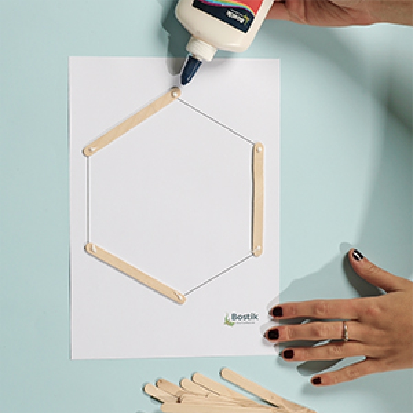 Bostik DIY Singapore tutorials hexagon shelf project step 1