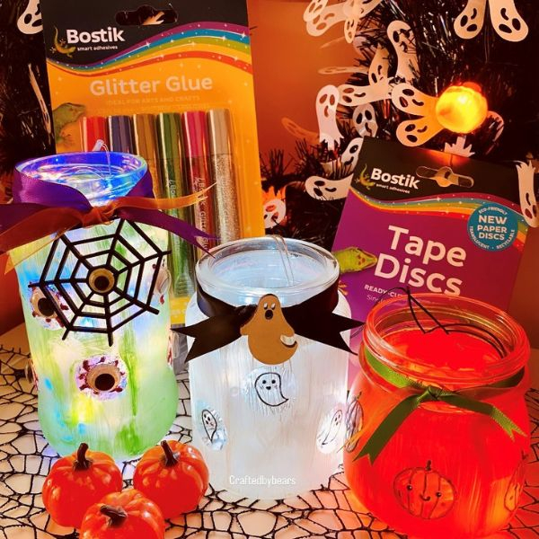 diy bostik ireland ideas inspiration spooky jam jars craft step 8