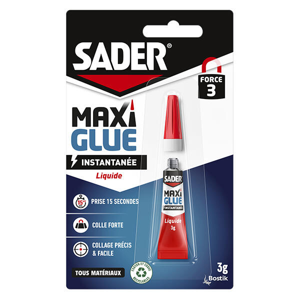 Bostik DIY France Sadar Maxi Glue Instantanee Liquide 3g product image 600x600